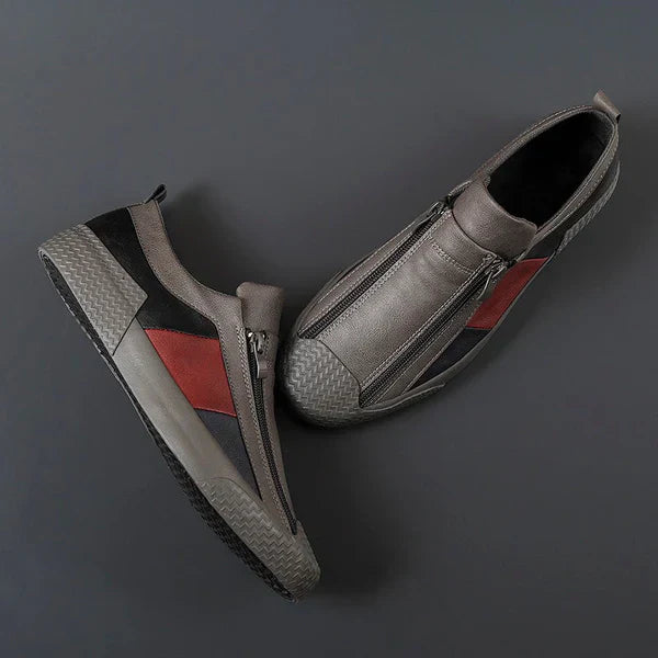 Corvin Street Zip Leather Sneaker